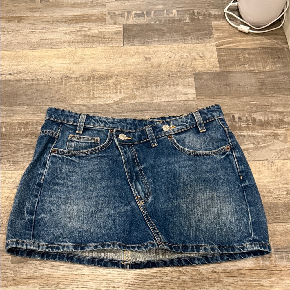 Zara Blue Denim Mini Skirt